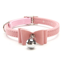 Load image into Gallery viewer, Safety Elastic  Bowtie with bell small dog cat collar safe soft velvet 6 colors pet Products dog collar pet supplier
