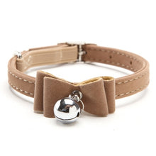 Load image into Gallery viewer, Safety Elastic  Bowtie with bell small dog cat collar safe soft velvet 6 colors pet Products dog collar pet supplier
