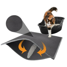Load image into Gallery viewer, Pet Cat Litter Mat Waterproof EVA Double Layer Cat Litter Trapping Pet Litter Box Mat Clean Pad Products For Cats Accessories
