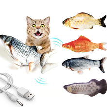 Load image into Gallery viewer, Electronic Cat Toy 3D Fish Electric USB Charging Simulation Fish Toys for Cats Pet Playing Toy cat supplies juguetes para gatos
