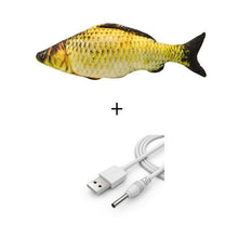 Load image into Gallery viewer, Electronic Cat Toy 3D Fish Electric USB Charging Simulation Fish Toys for Cats Pet Playing Toy cat supplies juguetes para gatos

