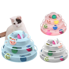 Load image into Gallery viewer, Three Levels Pet Cat Interactive Toy Intelligence Play Disc Cat Toy Balls Cat Ball Disk Interactive Toy for IQ Traning Amusement
