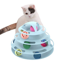 Load image into Gallery viewer, Three Levels Pet Cat Interactive Toy Intelligence Play Disc Cat Toy Balls Cat Ball Disk Interactive Toy for IQ Traning Amusement
